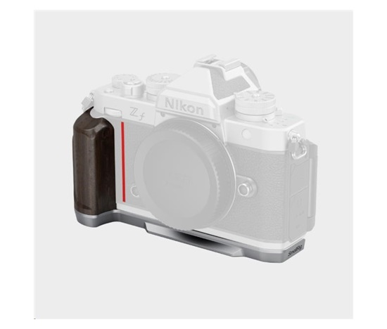 SmallRig 5707 L-Shaped Mount Plate with Wooden Handle for Nikon Z f Silver