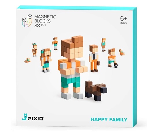 BAZAR - PIXIO Happy Family magnetická stavebnice - Poškozený obal (Komplet)