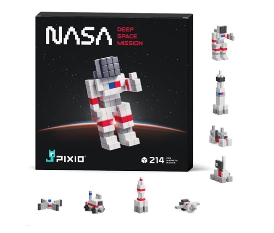 BAZAR - PIXIO NASA - Vesmírná mise magnetická stavebnice - Poškozený obal (Komplet)