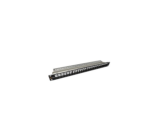 BAZAR - Solarix Modulární neosazený patch panel Solarix 24 portů 1U - poškozený obal