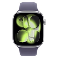 Apple Watch Series 11 GPS 42mm Silver Aluminium Case with Purple Fog Sport Band - M/L
