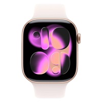 Apple Watch Series 11 GPS 46mm Rose Gold Aluminium Case with Light Blush Sport Band - S/M