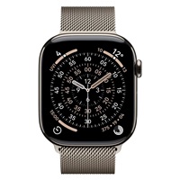 Apple Watch Series 11 GPS + Cellular 42mm Natural Titanium Case with Natural Milanese Loop