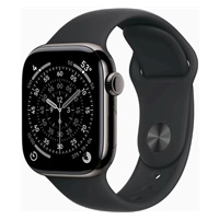 Apple Watch Series 11 GPS + Cellular 42mm Slate Titanium Case with Black Sport Band - M/L