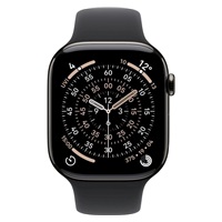Apple Watch Series 11 GPS + Cellular 42mm Slate Titanium Case with Black Sport Band - M/L