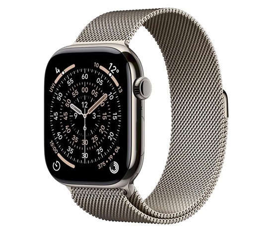 Apple Watch Series 11 GPS + Cellular 46mm Natural Titanium Case with Natural Milanese Loop - M/L
