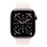 Apple Watch Series 11 GPS + Cellular 46mm Gold Titanium Case with Light Blush Sport Band - M/L