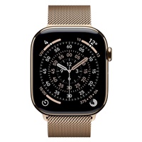 Apple Watch Series 11 GPS + Cellular 46mm Gold Titanium Case with Gold Milanese Loop - M/L