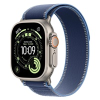 Apple Watch Ultra 3 GPS + Cellular 49mm Natural Titanium Case with Blue/Bright Blue Trail Loop - M/L