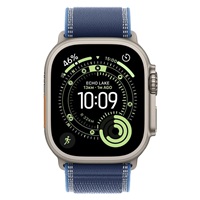 Apple Watch Ultra 3 GPS + Cellular 49mm Natural Titanium Case with Blue/Bright Blue Trail Loop - M/L
