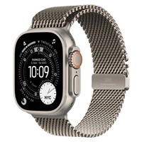 Apple Watch Ultra 3 GPS + Cellular 49mm Natural Titanium Case with Natural Titanium Milanese Loop - Large