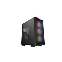 DEEPCOOL Case CC560 MESH V2, ATX, ARGB, Průhledná bočnice, 4x120mm ventilátor, černá