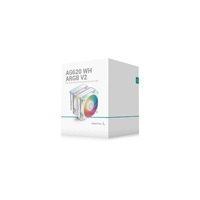 DEEPCOOL CPU Chladič AG620 WH ARGB V2, 2x120mm, LGA1851, AM5, bílá