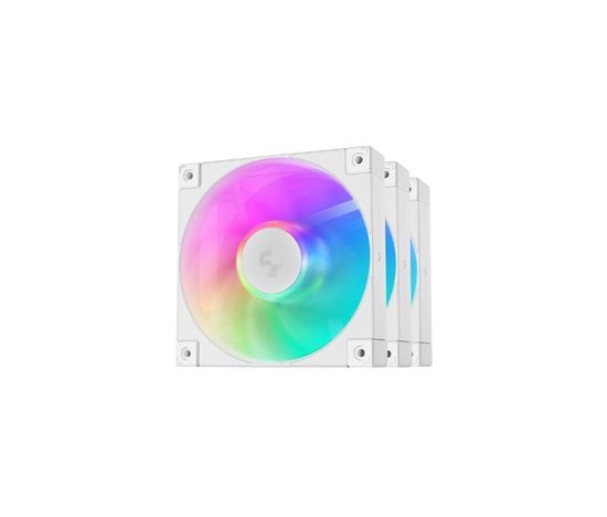 DEEPCOOL Ventilátor FD12 ARGB WH 3v1, 3x120mm, ARGB, bílá