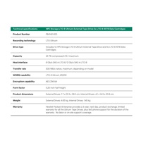 HPE Storage LTO-9 Ultrium External Tape Drive 5x LTO-9 45TB Data Cartridges