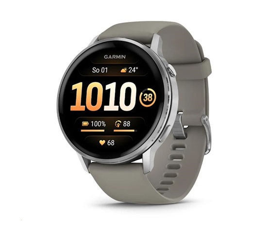 Garmin Venu® 4 - 45 mm Silver / Silver Gray silikonový řemínek