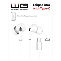 WG - Sluchátka s konektorem Type-C, Eclipse Duo, drátové, white
