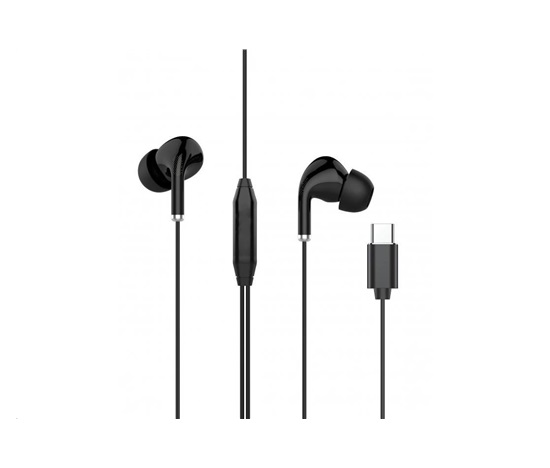 WG - Sluchátka s konektorem Type-C, Eclipse Duo, drátové, black