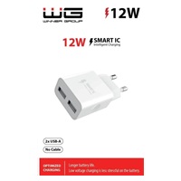 WG - Síťová nabíječka 2x USB-A 2,4A , white
