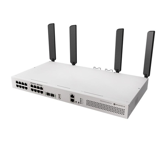 MikroTik CRS418-8P-8G-2S+5axQ2axQ-RM 4x4 MIMO WiFi6 16-portový Gigabit Cloud Router Switch