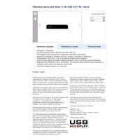 BAZAR VERBATIM Externí HDD 1TB Store ‘n‘ Go USB 3.0, Black poškozen obal