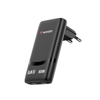 VERBATIM GaN Nabíječka Fold 'n' Go 65W, 2xUSB-C, černá