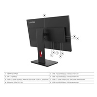 BAZAR - LENOVO LCD T27UD-40 - 27",IPS,16:9,3840x2160,60Hz,350cd/m2,1500:1,4ms,HDMI,DP,USB Hub,USB-C,RJ45 - Poš. ob