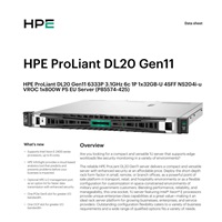 HPE PL DL20 gen11 6333P (3.1G/6C12T) 1x32G (P64339) 4SFF NS204i-u (2x480Gnvme) VROC 1x800W 4x1G NBD333 Smart Choice
