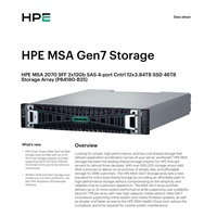 HPE MSA 2070 SFF 2x10/25GbE iSCSI 4-port Controller 12x3.84TB SSD 4x25Gb iSCSI XCVR 46TB Storage Array Smart Choice