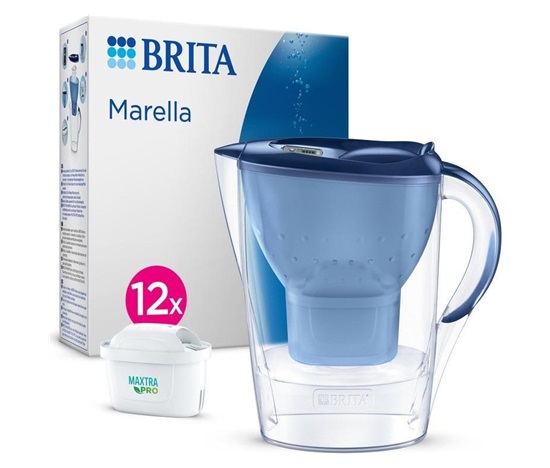 BAZAR - Brita Marella Maxtra filtrační konvice + 12x filtrační patrona - Poškozený obal (Komplet)