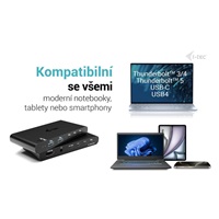 i-tec KVM Docking Station HDMI for 2 hosts, Power Delivery 2x 100W