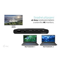 i-tec KVM Docking Station HDMI for 2 hosts, Power Delivery 2x 100W