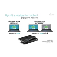 i-tec KVM Docking Station HDMI for 2 hosts, Power Delivery 2x 100W