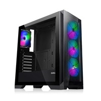 EVOLVEO Ptero Q2G, skříň ATX, 4x ARGB ventilátor, čelní+boční panel sklo, černá