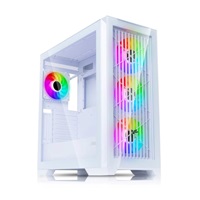 EVOLVEO Ptero Q2G, skříň ATX, 4x ARGB ventilátor, čelní+boční panel sklo, bílá