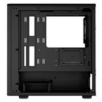 EVOLVEO Panthera, skříň mATX, 6x ARGB ventilátor 120mm, dřevěný přední panel + skleněná bočnice