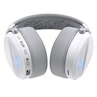 ASUS sluchátka ROG Pelta, Bezdrátové BT a RF 2.4GHz, ARGB, bílá