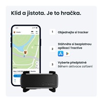 Tractive DOG 6 – GPS lokátor pro psy a monitor zdraví, černý
