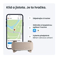 Tractive DOG 6 – GPS lokátor pro psy a monitor zdraví, hnědý