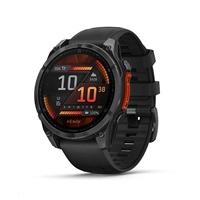 Garmin fenix® 8 – 47 mm, AMOLED, Slate grey a Černý silikonový řemínek, EU