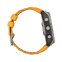 Garmin - fenix® 8 – 51 mm, AMOLED Sapphire, Titanium s Orange/Graphite silikonovým řemínkem, EU