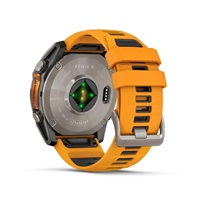 Garmin - fenix® 8 – 51 mm, AMOLED Sapphire, Titanium s Orange/Graphite silikonovým řemínkem, EU