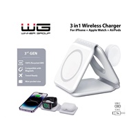 WG - Bezdrátová nabíječka WGMaxFlex 3in1 / Skládací / 15W+5W+2.5W / WG 42 / white
