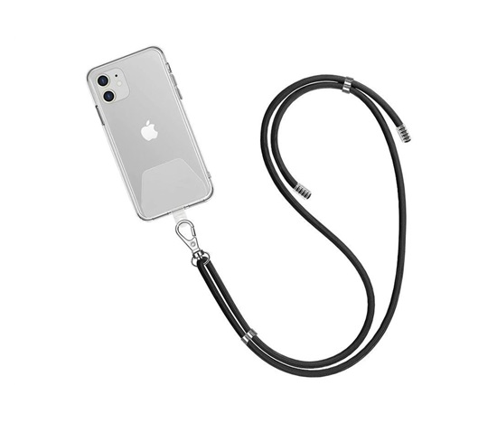 WG - Crossbody lace strap / transparent / black