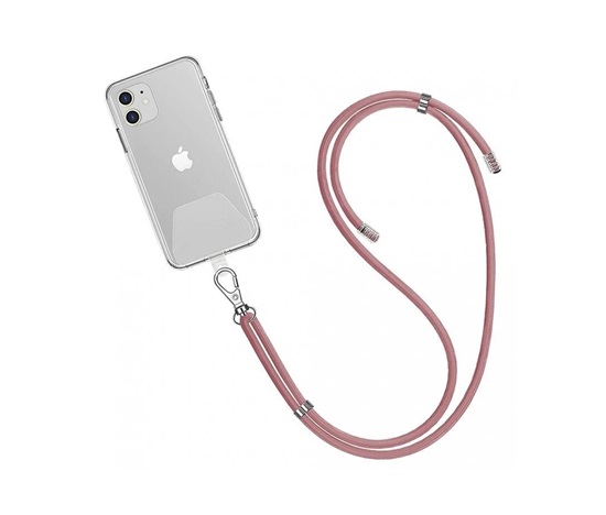 WG - Crossbody lace strap / transparent / soft pink