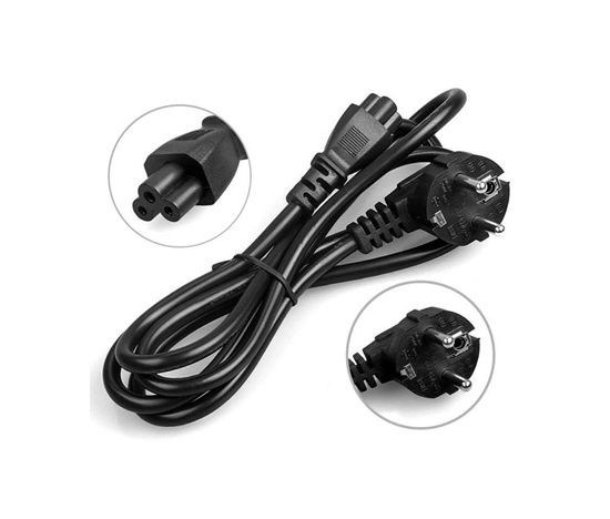 WG - Kabel napájecí WG Mickey Mouse / CEE 7/7 to IEC C5 / 1,5m / black