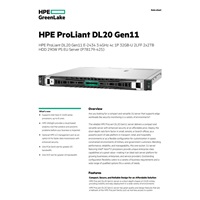 HPE PL DL20g11 6325P (3.5G/4C8T) 1x32G 2x2TB/7.2k SATA VROC 2LFF-HP 4p1Gb 290W Smart Choice