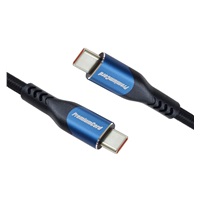 PremiumCord USB-C kabel ( USB 3.2 GEN 2x2, 5A, 100W, 20Gbit/s ) 0,5m, bavlněný oplet
