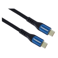PremiumCord USB-C kabel ( USB 3.2 GEN 2x2, 5A, 100W, 20Gbit/s ) 1m, bavlněný oplet