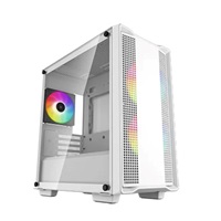 DEEPCOOL Case CC360 WH ARGB, mATX, Průhledná bočnice, 3x 120mm Fan, bílá